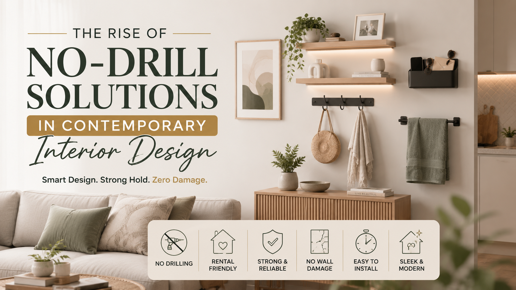 The Rise of No-Drill Solutions in Contemporary Interior Design